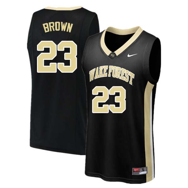 Men #23 Chaundee Brown Wake Forest Demon Deacons College Basketball Jerseys Sale-Black